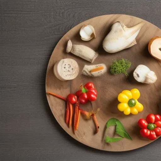 

Une photo d'un assortiment de petites boîtes de différentes épices, disposées sur une table en bois, avec des herbes fraîches et des légumes